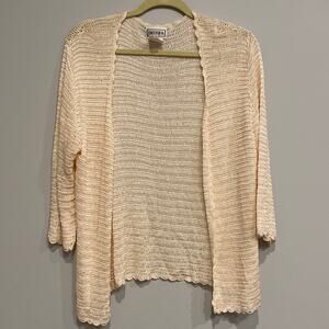 Crocheted Open Cardigan